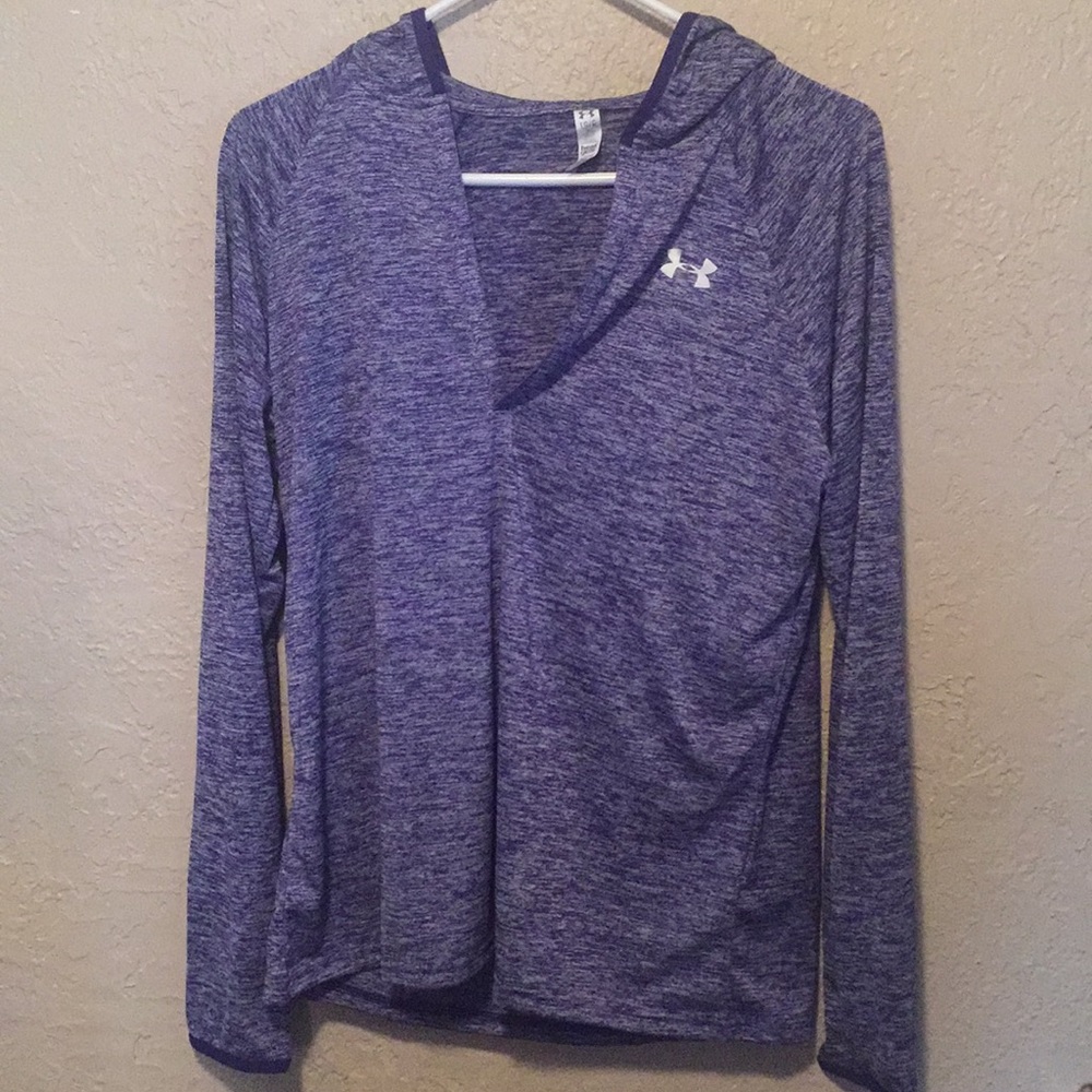 UNDER ARMOUR TECH HOODED HENLEY WOMENS (LG)